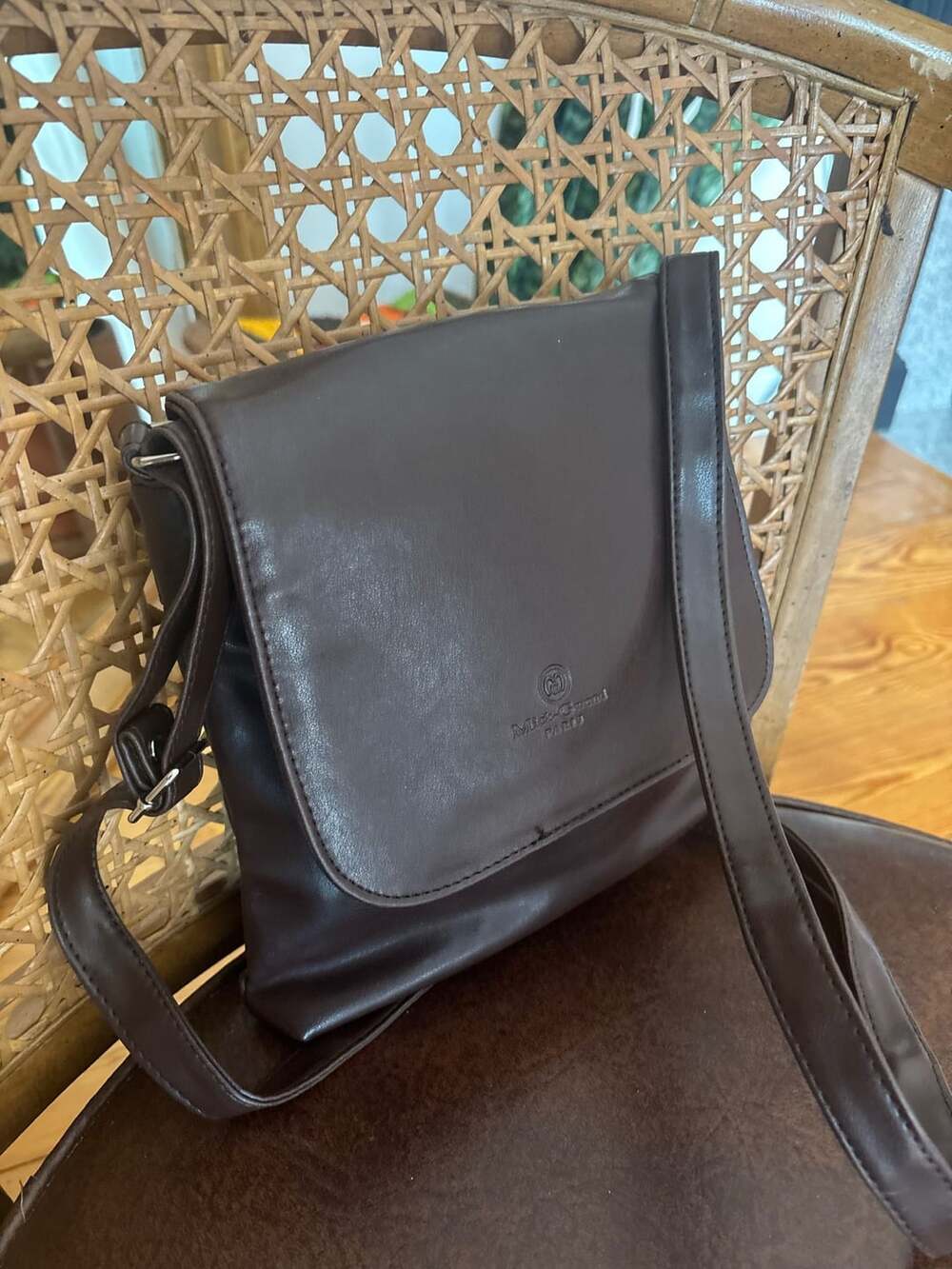 Mick-Chwood Paris Brown Leather Crossbody Flap Bag - Picture 9 of 14